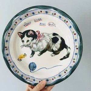Nathalie Lété Painted Plate - Anthropologie